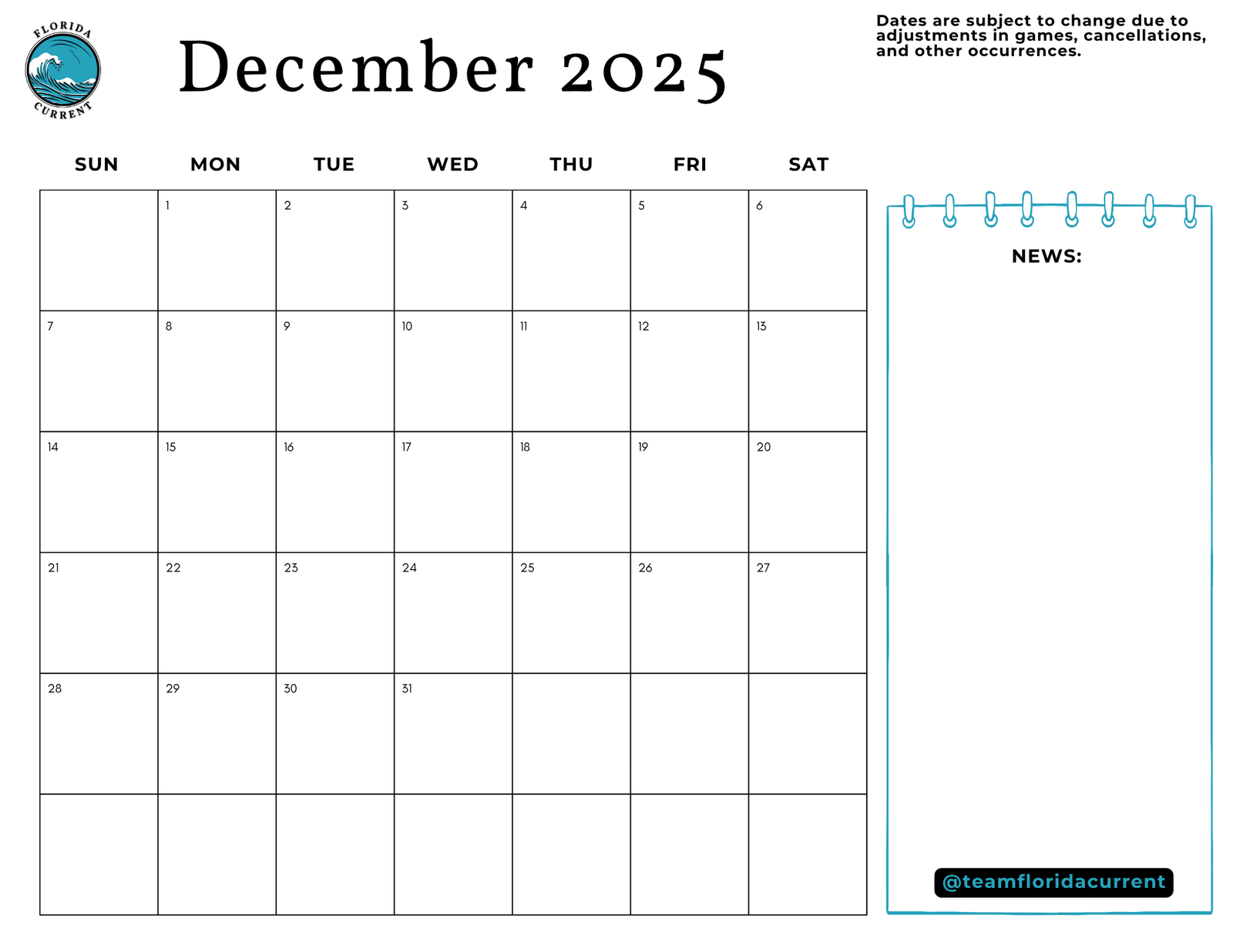 December Calendar